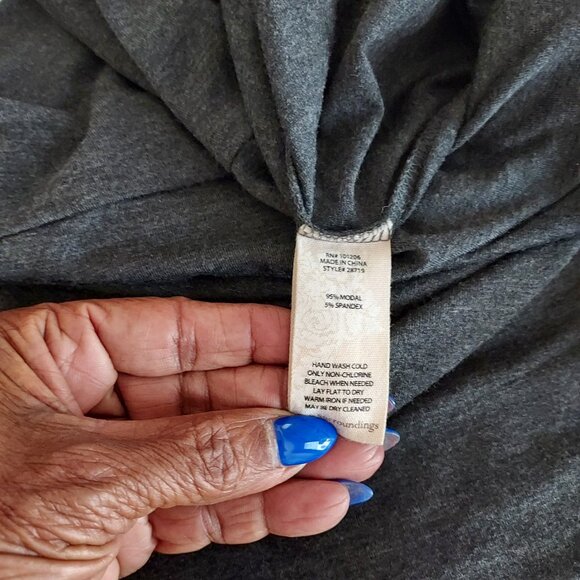 Soft Surroundings Toujours Jersey Knit Grey Jumpsuit Size Lg - Picture 4 of 11